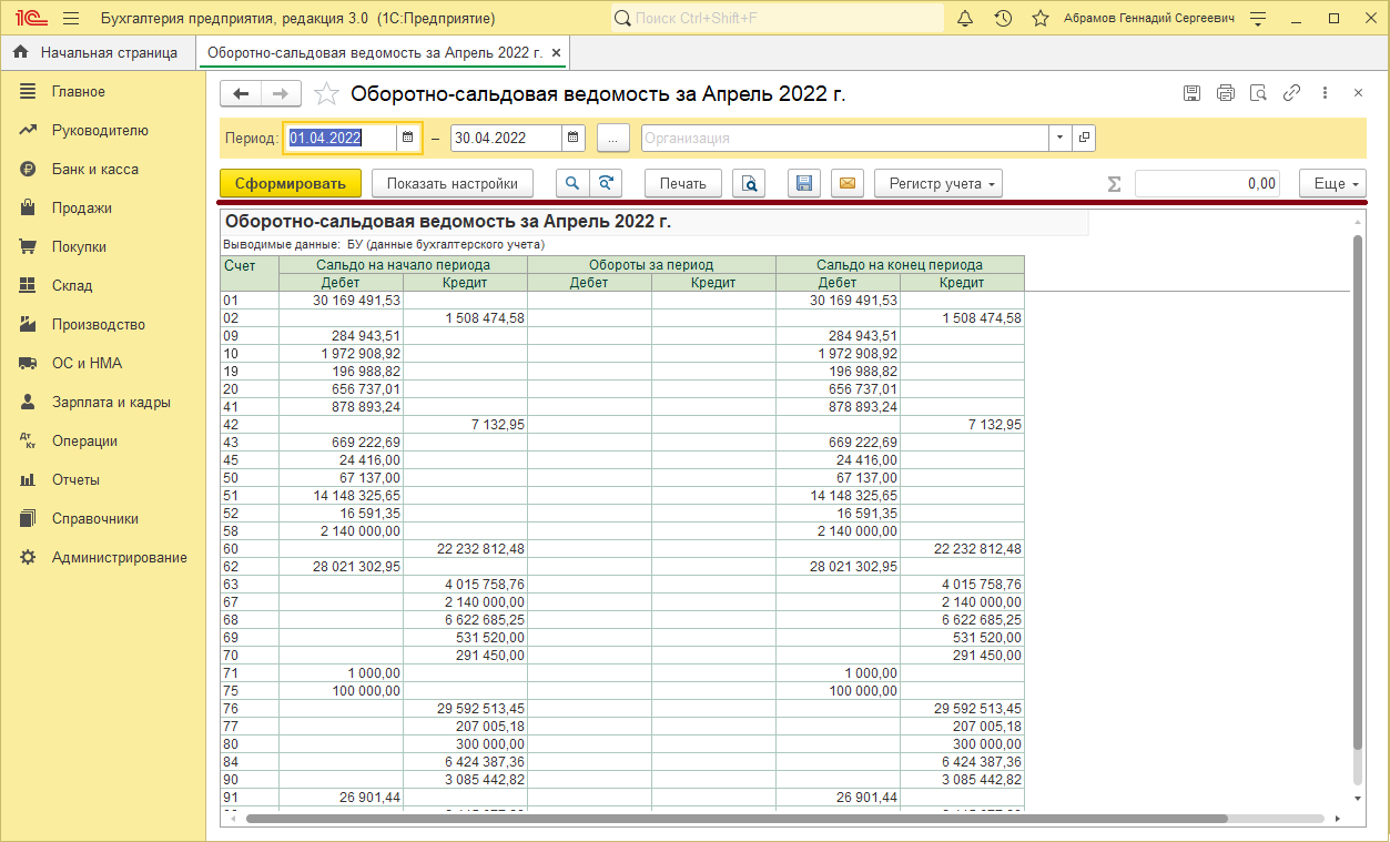 image103.png Форма отчета «Оборотно-сальдовая ведомость»